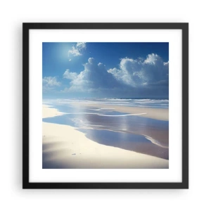 Póster en marco negro - Vacaciones en el paraíso - 40x40 cm