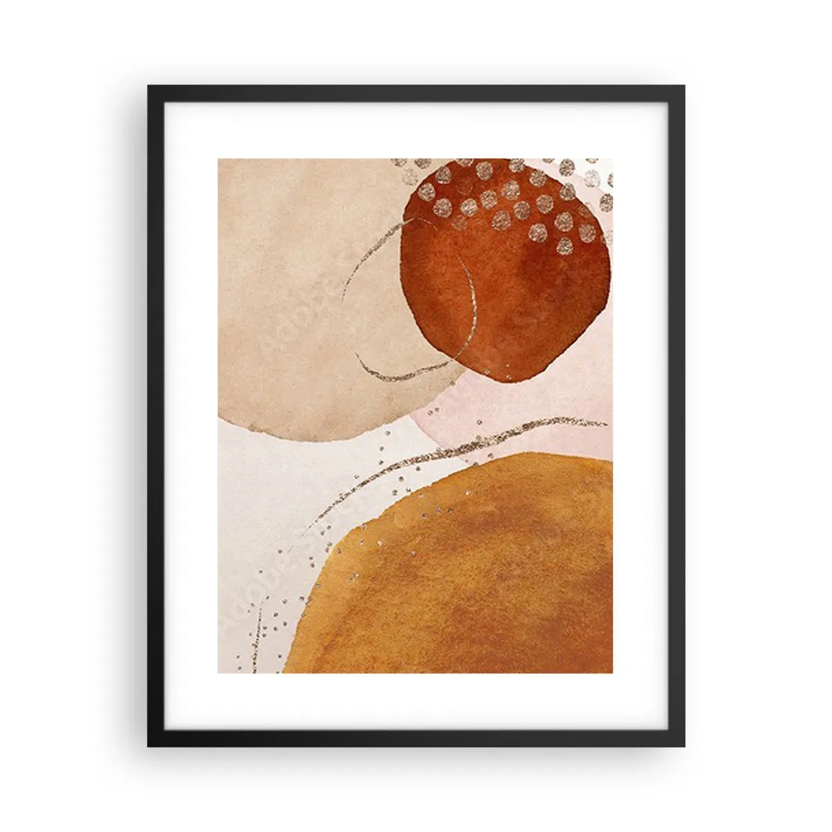 Póster en marco negro - Movimiento abstracto - 40x50 cm