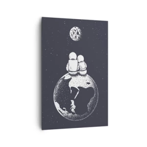 Cuadro sobre lienzo - Impresión de Imagen - Una historia de amor cósmico - 80x120 cm