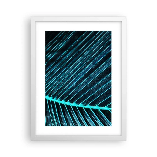 Póster en marco blanco - La textura del verde - 30x40 cm