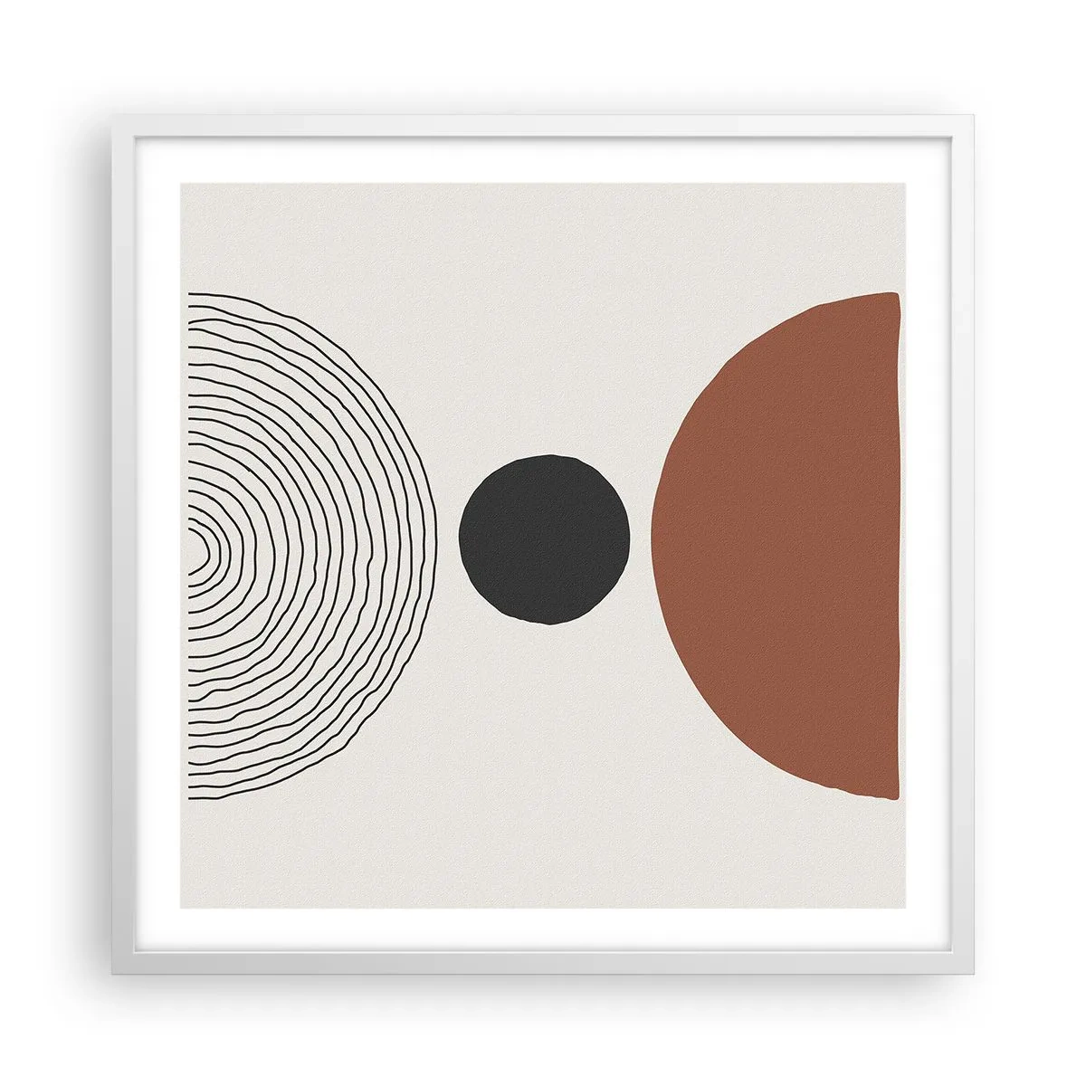 Póster en marco blanco - En el centro de la atención - 60x60 cm