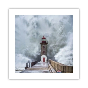 Póster - El rugido de las aguas, la fuerza del viento - 40x40 cm