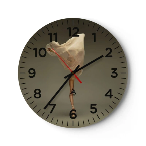 Reloj de pared - Reloj de vidrio - A punto de volar - 40x40 cm
