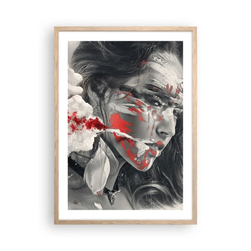 Póster en marco roble claro - En los humos del absurdo - 50x70 cm