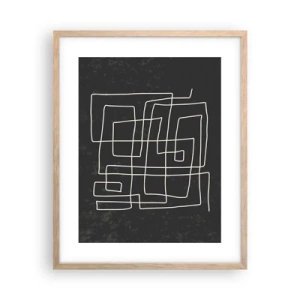 Póster en marco roble claro - No es tan sencillo - 40x50 cm