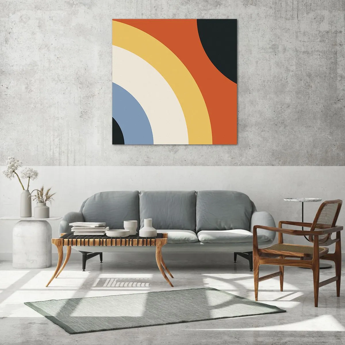 Cuadro sobre vidrio - Impresiones sobre Vidrio - Círculo sobre círculo - 70x70 cm