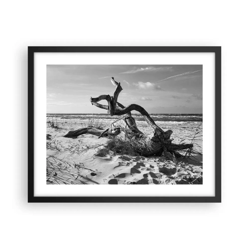Póster en marco negro - Escultura marina - 50x40 cm
