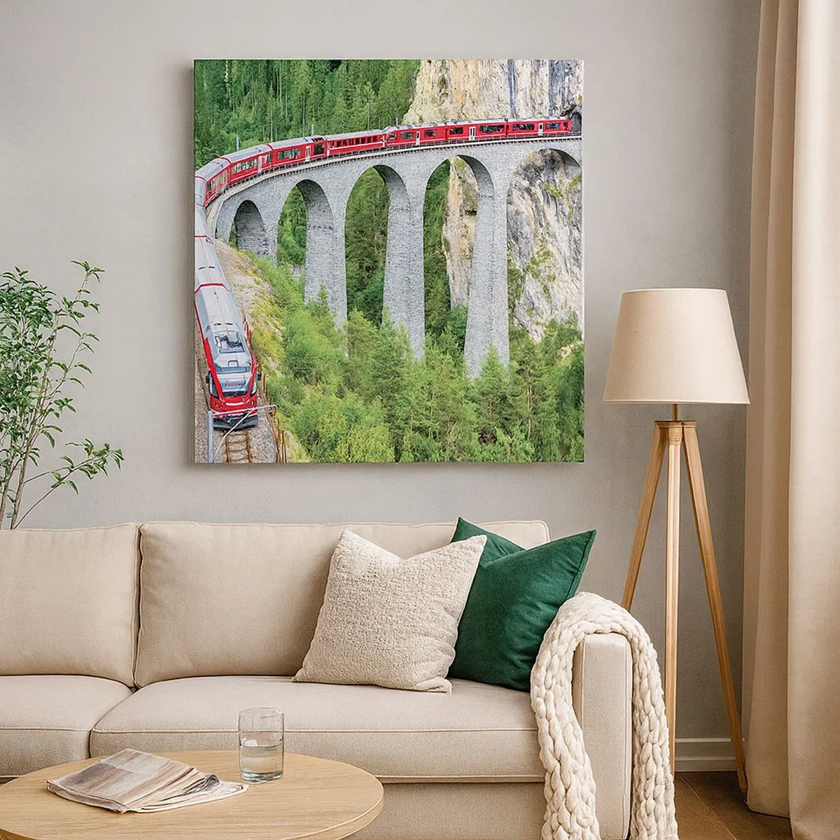 Cuadro sobre lienzo - Impresión de Imagen - Atravesando las montañas - 30x30 cm