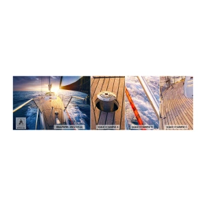 Muestra De Fotomural Standard Eco - Corriendo sobre las olas - Yate de vela, Mar, navegación - 100x30 cm