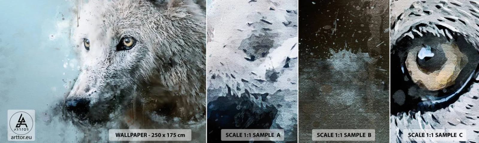 Muestra De Fotomural Standard Eco - Conoce el alma del lobo - animales, Lobo, Depredador - 100x30 cm