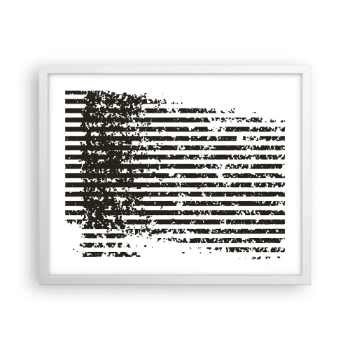Póster en marco blanco - Ritmo y ruido - 50x40 cm