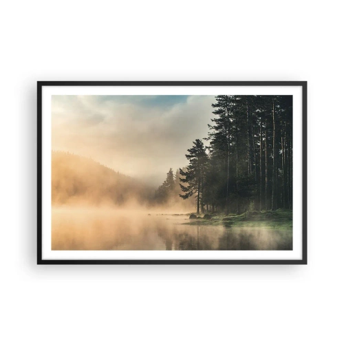 Póster en marco negro - El nacimiento de un día - 91x61 cm