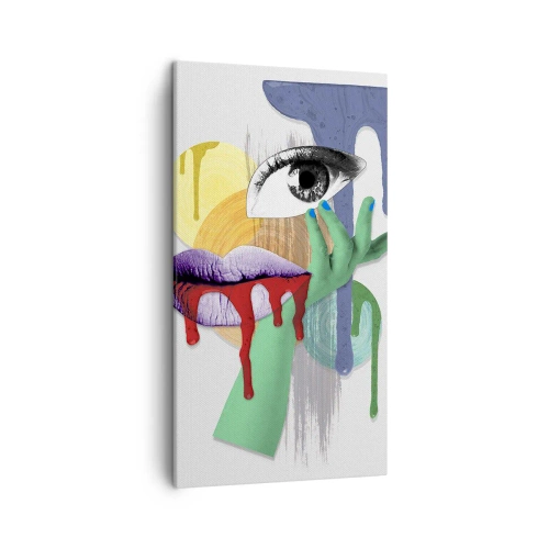 Cuadro sobre lienzo - Impresión de Imagen - Un retrato deconstruido - 45x80 cm