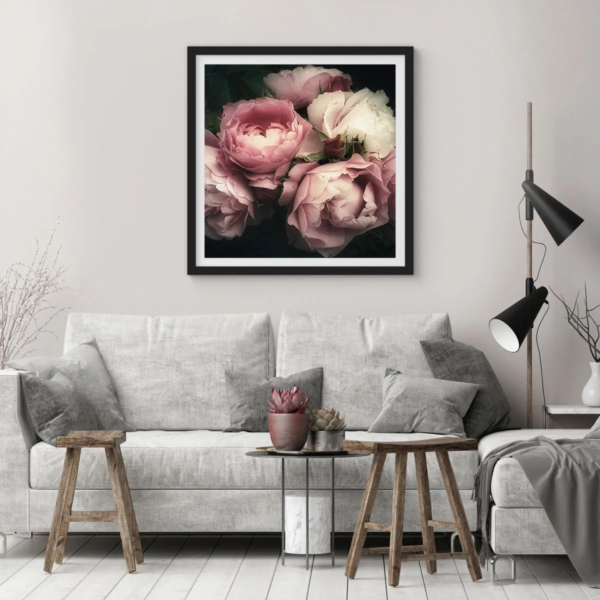 Póster en marco negro - El encanto de la belle époque - 30x30 cm