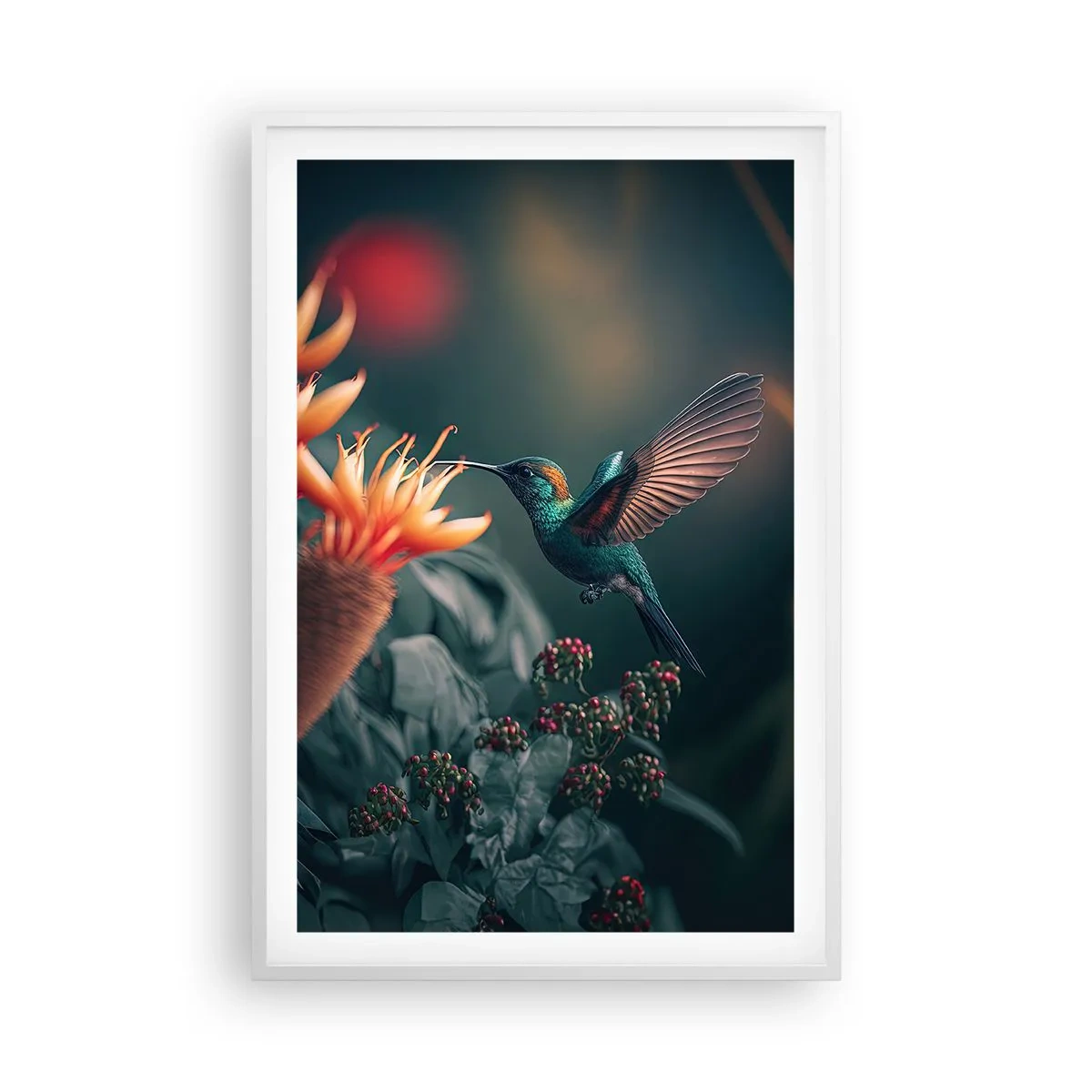 Póster en marco blanco - Una vida verdaderamente colorida - 61x91 cm