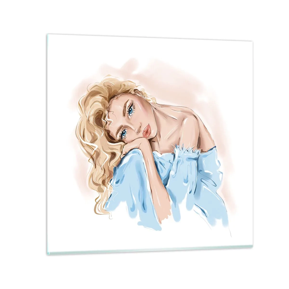 Cuadro sobre vidrio - Impresiones sobre Vidrio - Soñar en azul - 60x60 cm