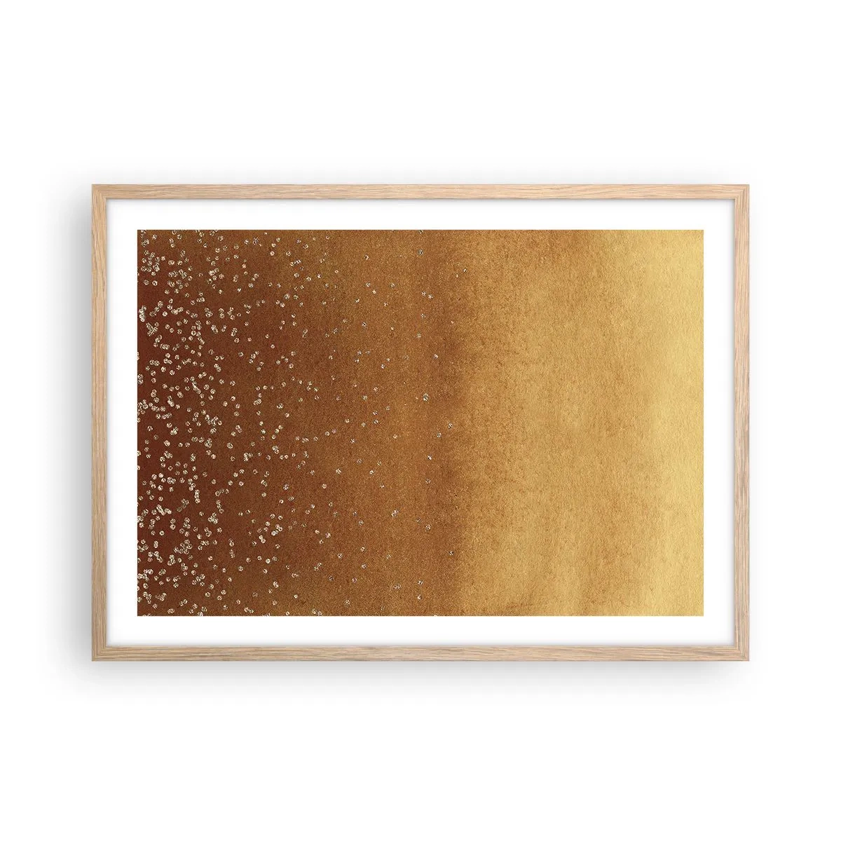 Póster en marco roble claro - Nacimiento de la luz - 70x50 cm