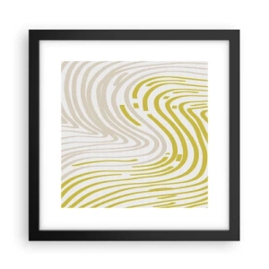 Póster en marco negro - Composición curvada - 30x30 cm