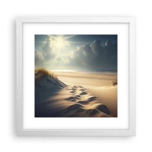 Póster en marco blanco - Paisaje tranquilizador - 30x30 cm