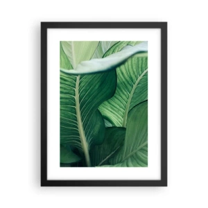 Póster en marco negro - Vida intensamente verde - 30x40 cm