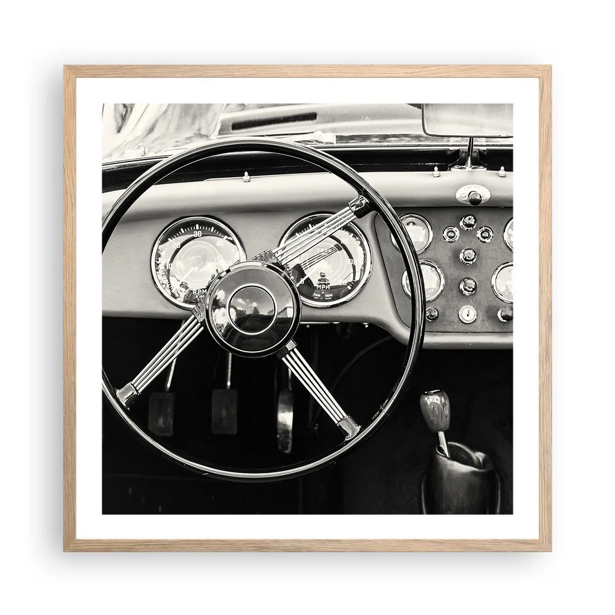 Póster en marco roble claro - El sueño de un coleccionista - 60x60 cm