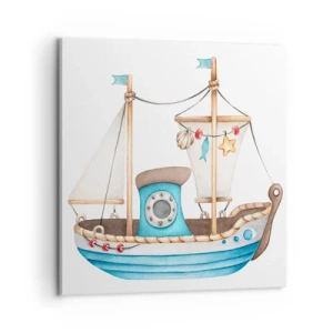 Cuadro sobre lienzo - Impresión de Imagen - A la aventura - 60x60 cm