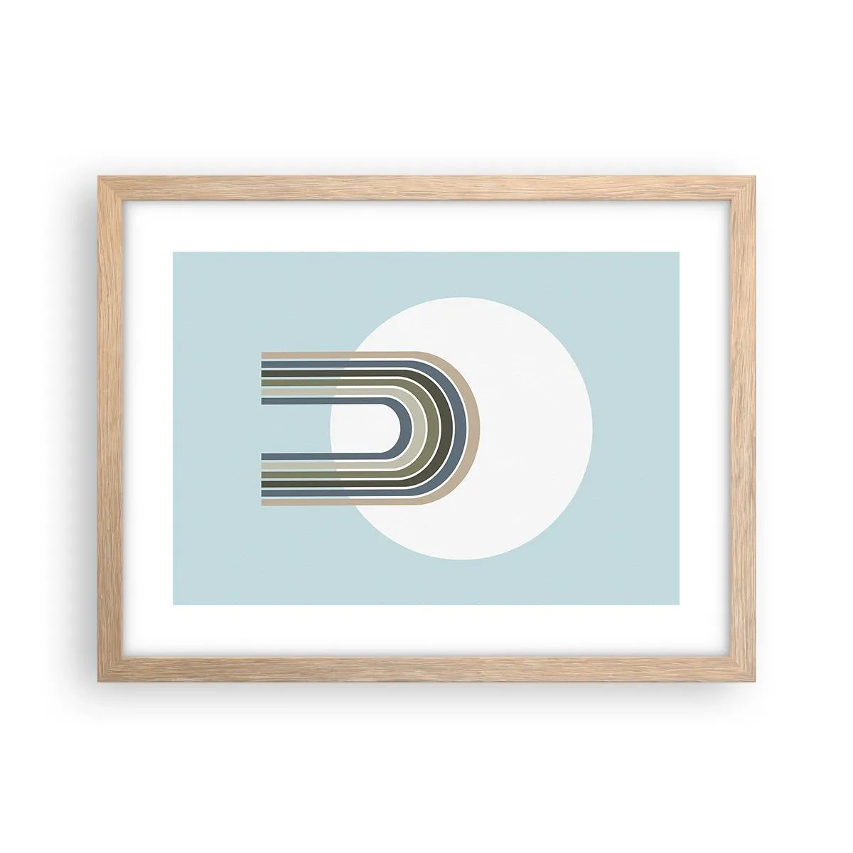 Póster en marco roble claro - Una atracción irresistible - 40x30 cm