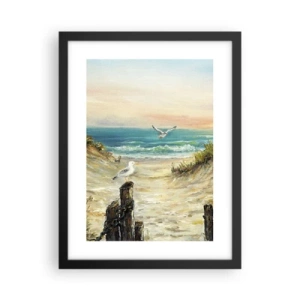 Póster en marco negro - Un retiro ventoso - 30x40 cm