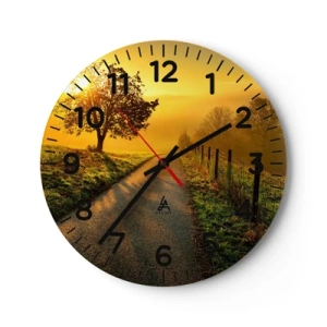 Reloj de pared - Reloj de vidrio - Tarde melosa - 40x40 cm