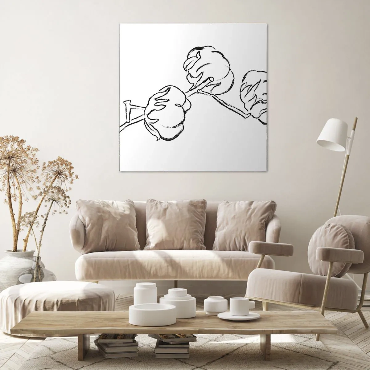 Cuadro sobre lienzo - Impresión de Imagen - Plumón de algodón - 70x70 cm