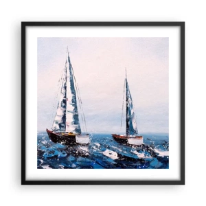 Póster en marco negro - Hermandad del viento - 50x50 cm