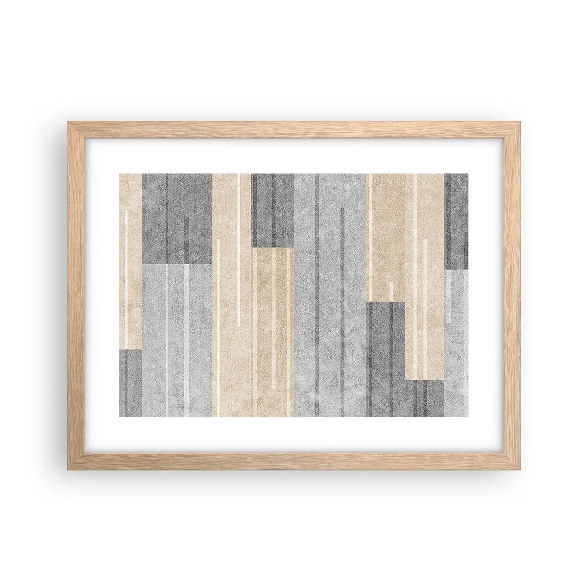 Póster en marco roble claro - Composición: sostener la vertical - 40x30 cm