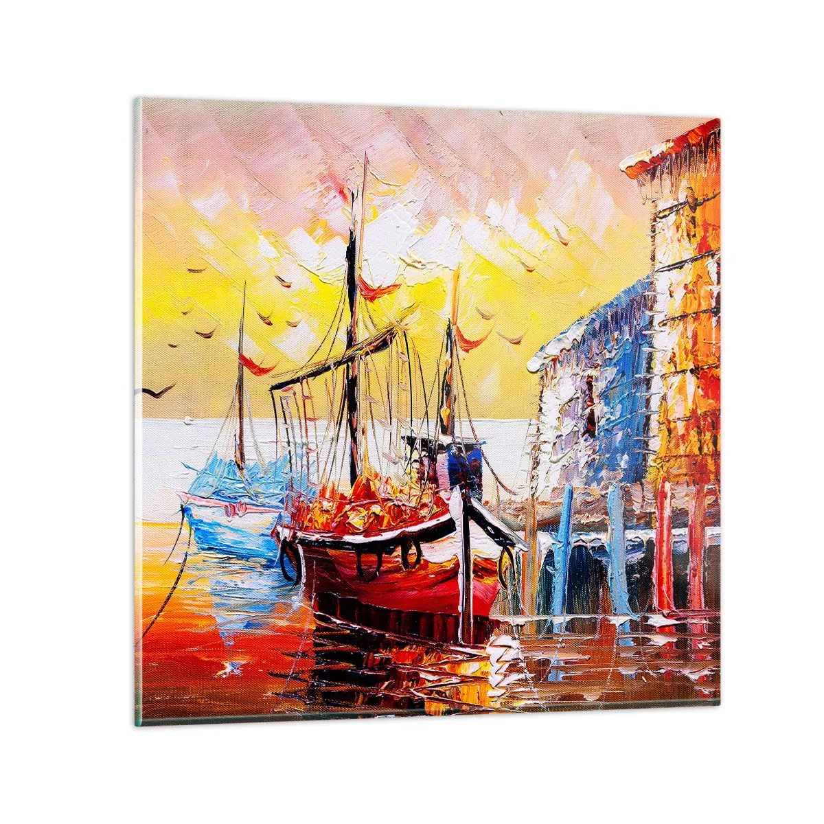 Cuadro sobre vidrio - Impresiones sobre Vidrio - Feliz regreso - 50x50 cm