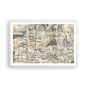 Póster en marco blanco - A la espera de ser descifrado - 91x61 cm