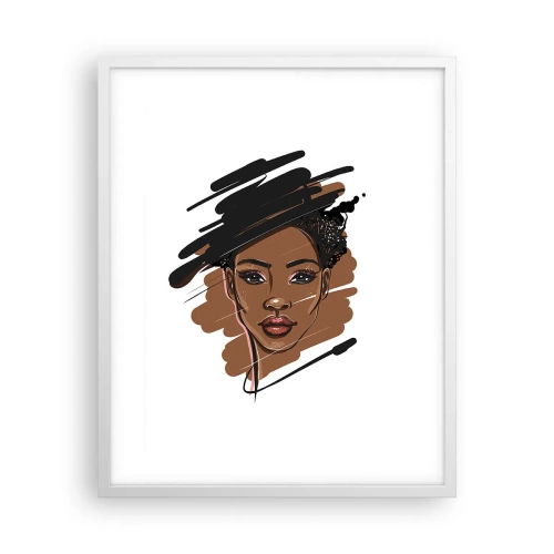 Póster en marco blanco - Dulce como el chocolate - 40x50 cm