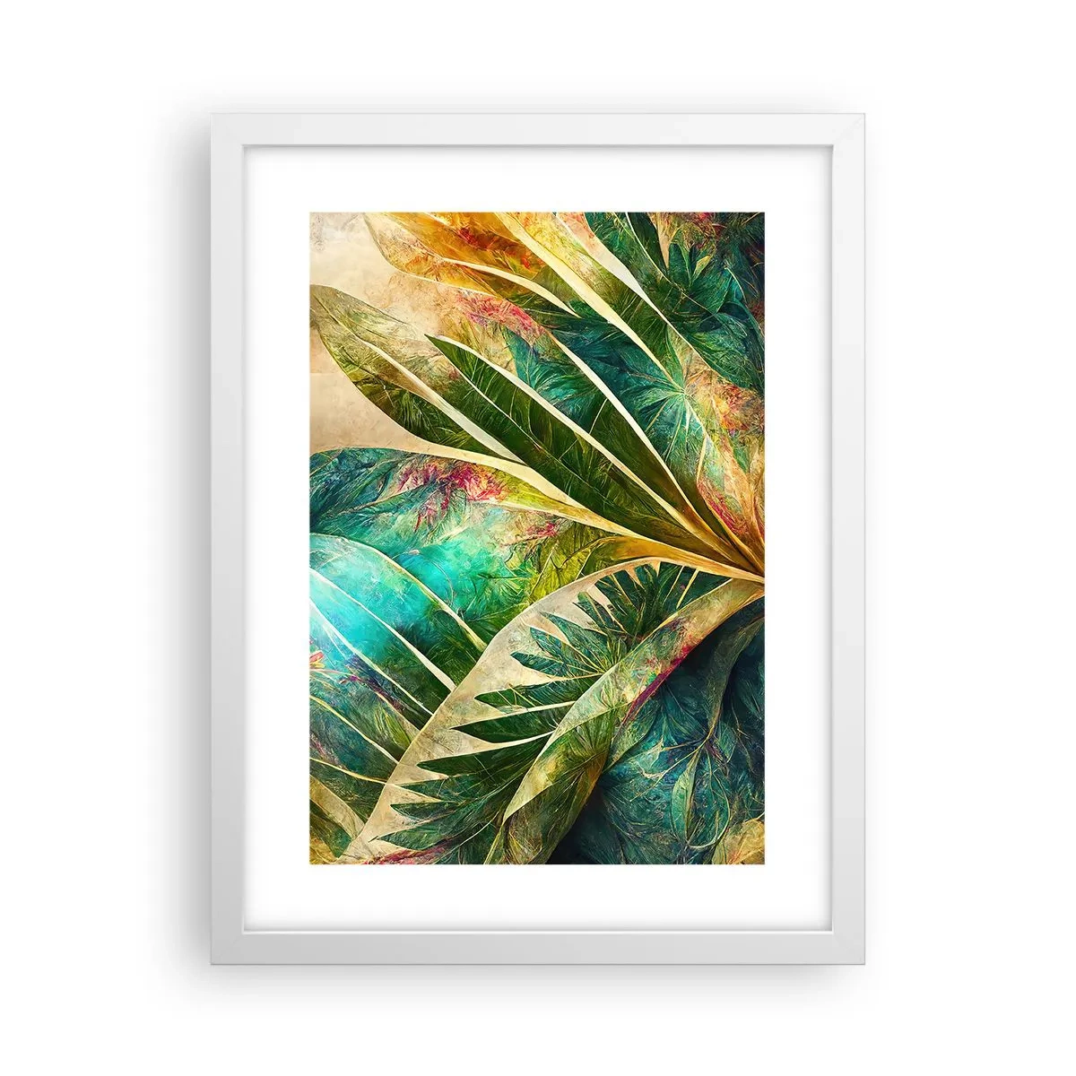 Póster en marco blanco - Los colores del trópico - 30x40 cm