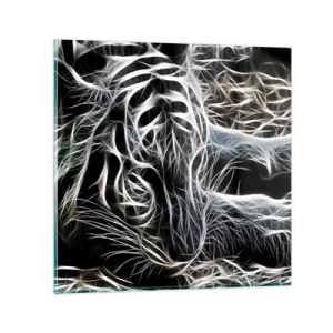 Cuadro sobre vidrio - Impresiones sobre Vidrio - Un estudio sobre la ligereza felina - 30x30 cm