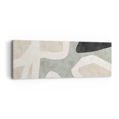 Cuadro sobre lienzo - Impresión de Imagen - Composición con un toque negro - 90x30 cm