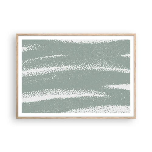 Póster en marco roble claro - Abstracción invernal - 100x70 cm