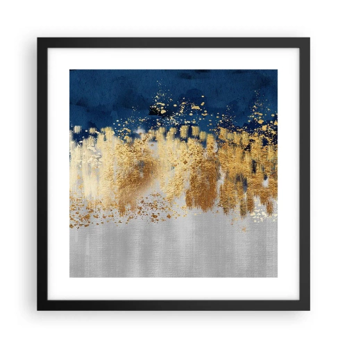 Póster en marco negro - Composición moderna con chispas - 40x40 cm