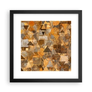 Póster en marco negro - El mundo en formas - 30x30 cm