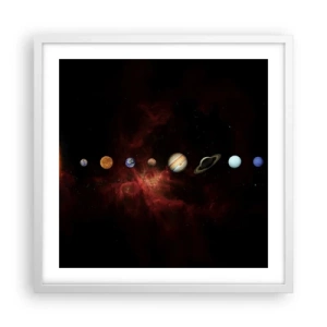 Póster en marco blanco - Nuestro barrio - 50x50 cm