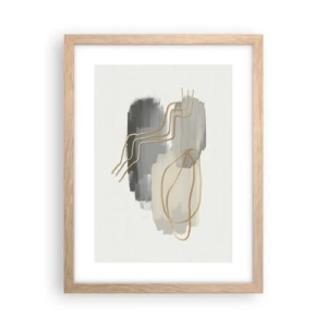 Póster en marco roble claro - Persistencia y movimiento - 30x40 cm