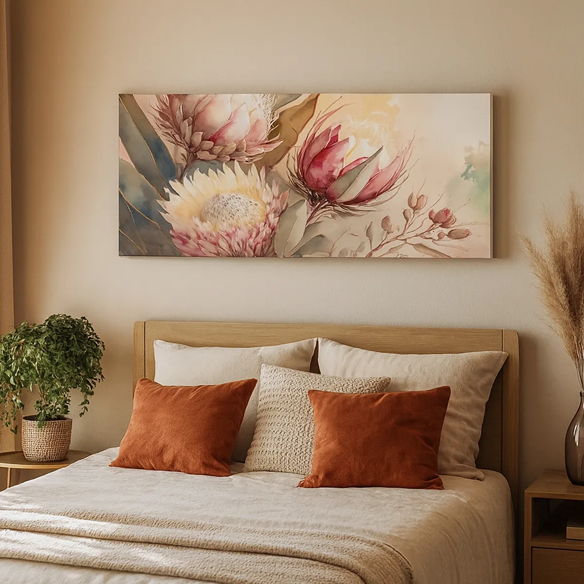 Cuadro sobre lienzo - Impresión de Imagen - De perfil y de frente - 30x30 cm