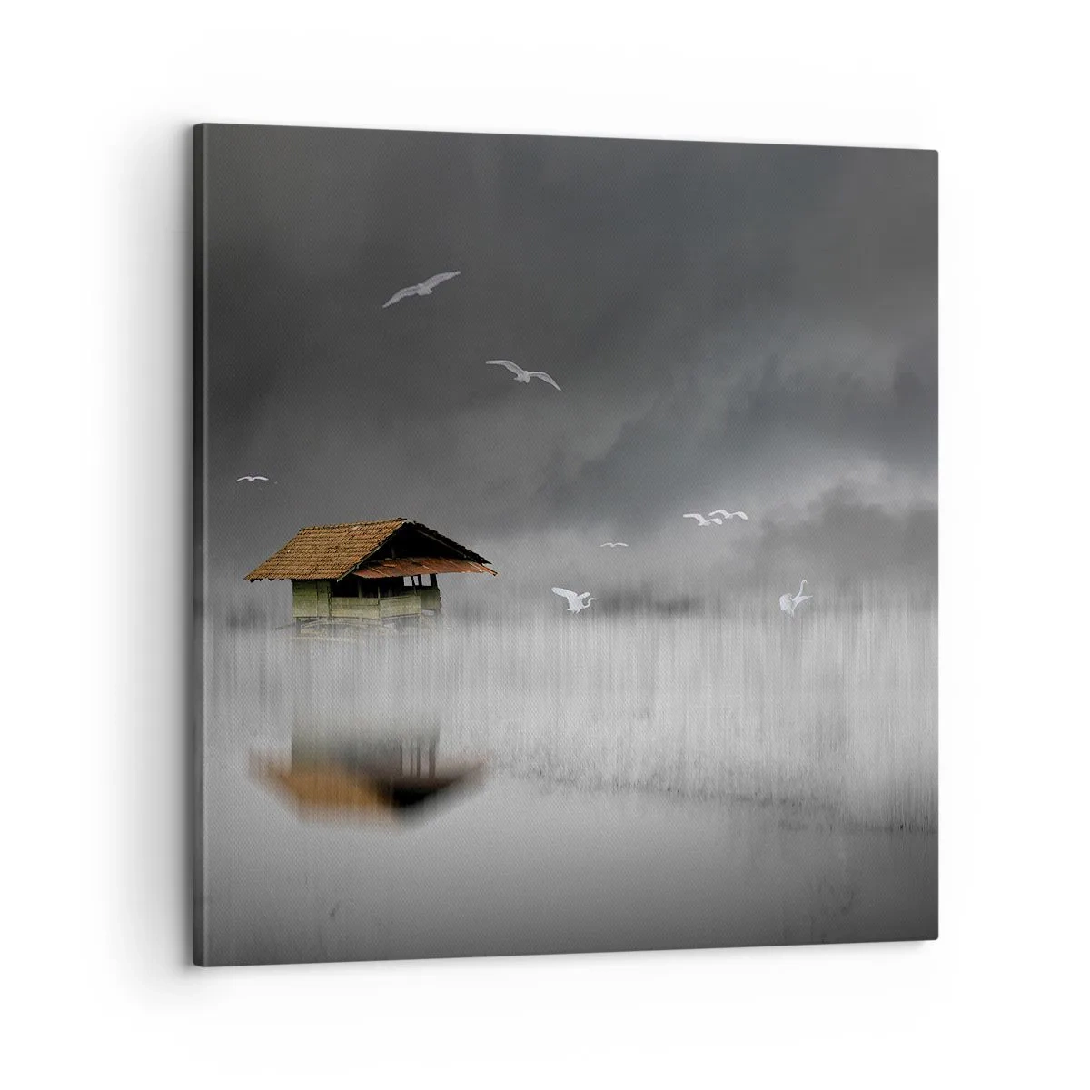 Cuadro sobre lienzo - Impresión de Imagen - Resguardo de la lluvia - 60x60 cm
