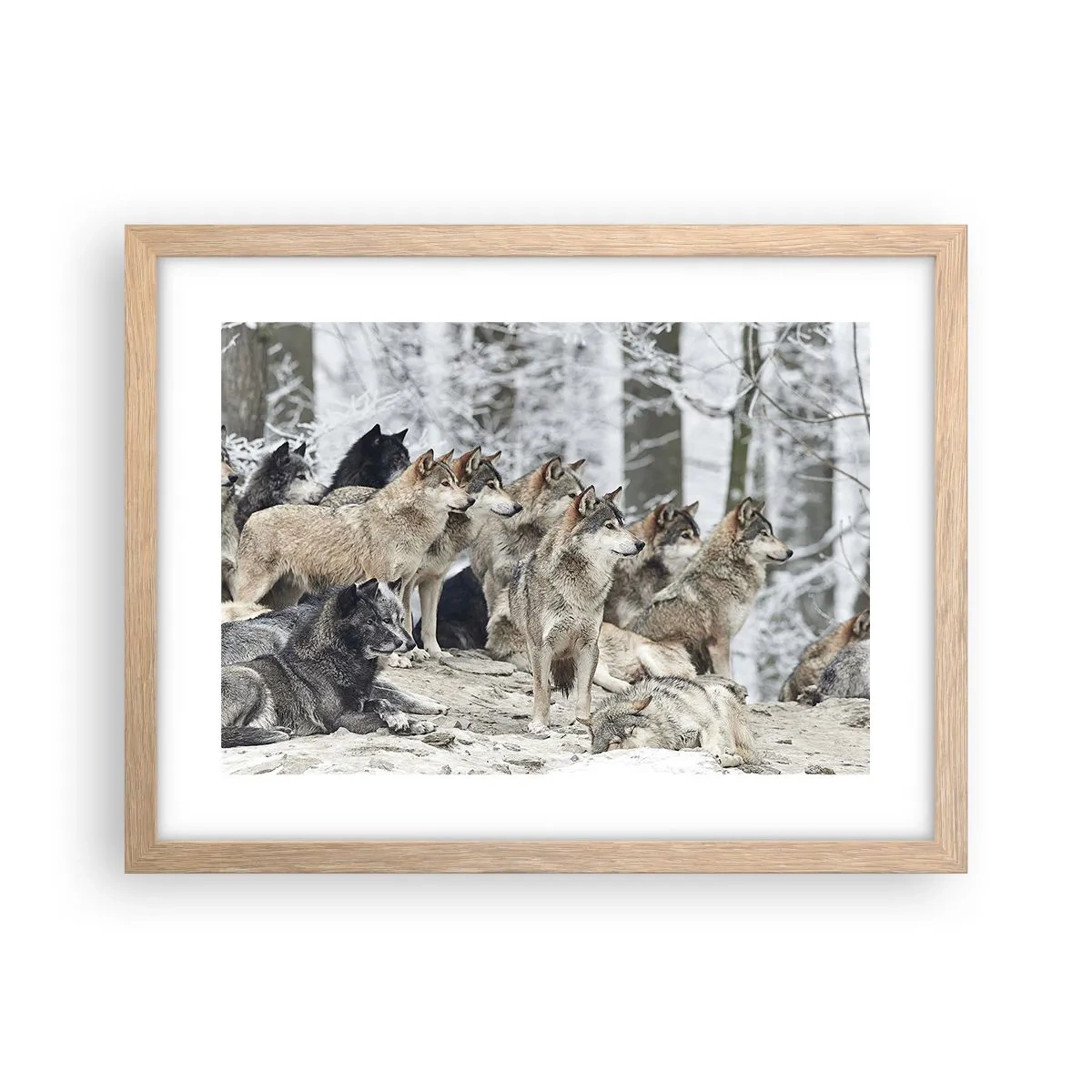 Póster en marco roble claro - Familiares y amigos - 40x30 cm