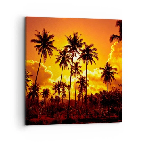 Cuadro sobre lienzo - Impresión de Imagen - Las montañas arden, los bosques arden - 70x70 cm