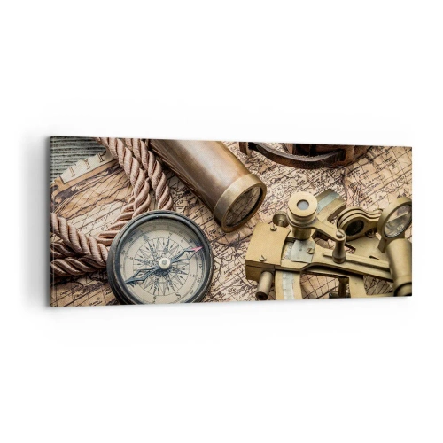 Cuadro sobre lienzo - Impresión de Imagen - Establecer un rumbo - 100x40 cm