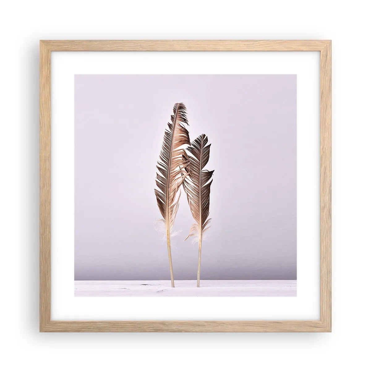 Póster en marco roble claro - Contra la nada - 40x40 cm