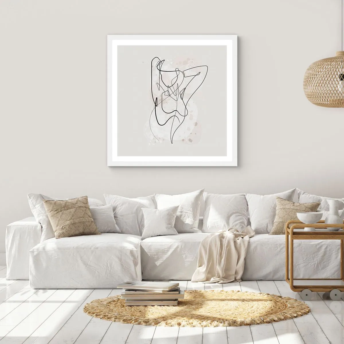 Póster en marco blanco - El arte de la seducción - 60x60 cm